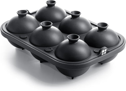 Ice Cube Molds – Large Silicone Ice & Sphere Mold Combo with Built-In Easy-Fill Funnel 2-Inch round & Square Whiskey Ice Molds for Cocktails & Bourbon