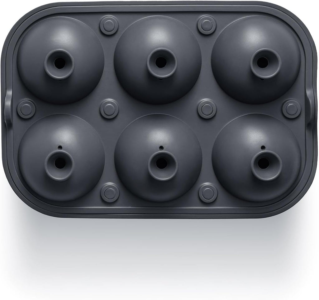 Ice Cube Molds – Large Silicone Ice & Sphere Mold Combo with Built-In Easy-Fill Funnel 2-Inch round & Square Whiskey Ice Molds for Cocktails & Bourbon