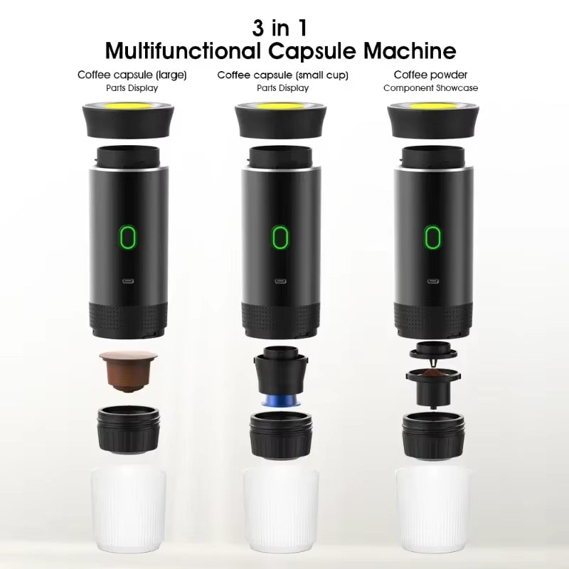 Youpin Coffee Machine Wireless Electric Portable Espresso Coffee Machine Maker 3-In-1 Capsule Powder Travel Coffee Maker